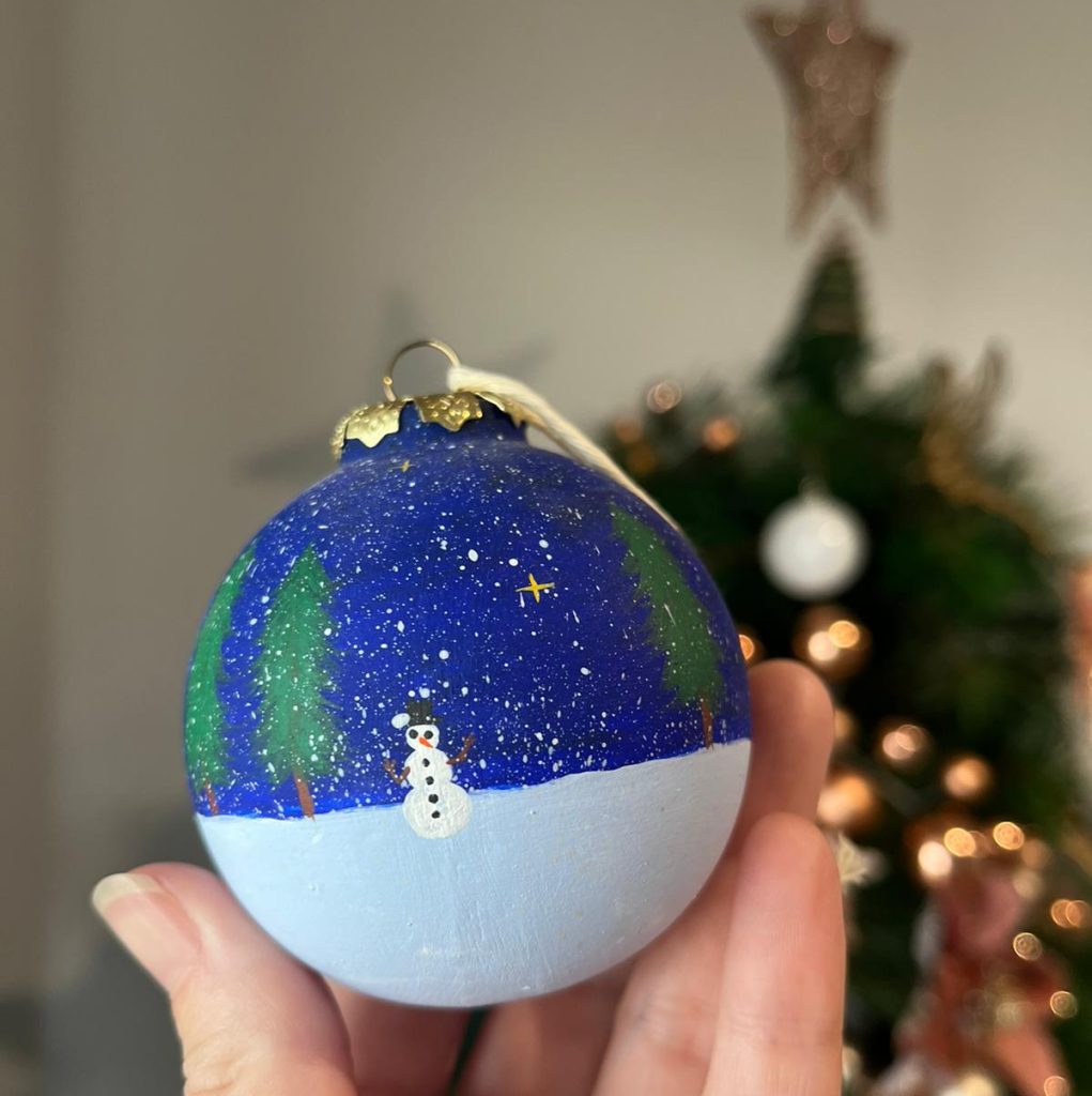 Ceramic Christmas Bauble - paint your own Christmas decorations